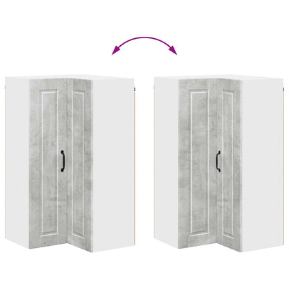 Wall Corner Cabinet PORTO Concrete Grey 57 x 57 x 100 cm