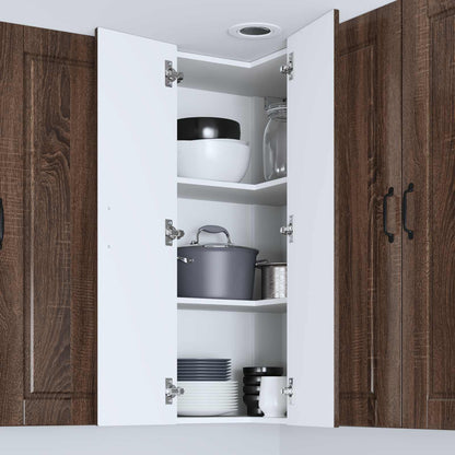 Wall Corner Cabinet PORTO Brown Oak 57 x 57 x 100 cm