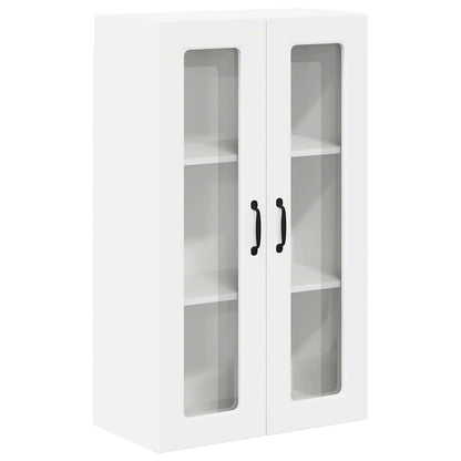 Wall Glass Cabinet PORTO White 60 x 31 x 100 cm Engineered Wood