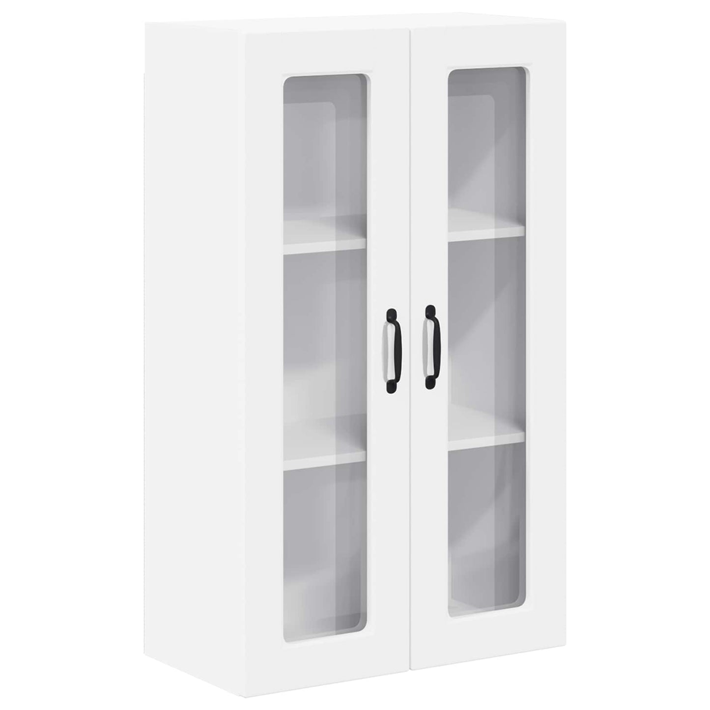 Wall Glass Cabinet PORTO White 60 x 31 x 100 cm Engineered Wood