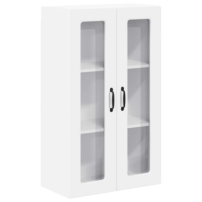 Wall Glass Cabinet PORTO White 60 x 31 x 100 cm Engineered Wood