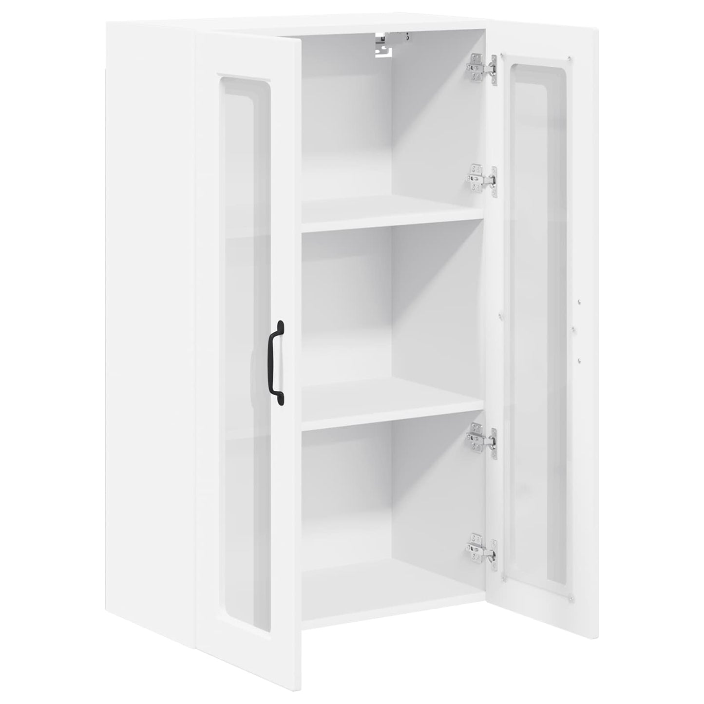 Wall Glass Cabinet PORTO White 60 x 31 x 100 cm Engineered Wood