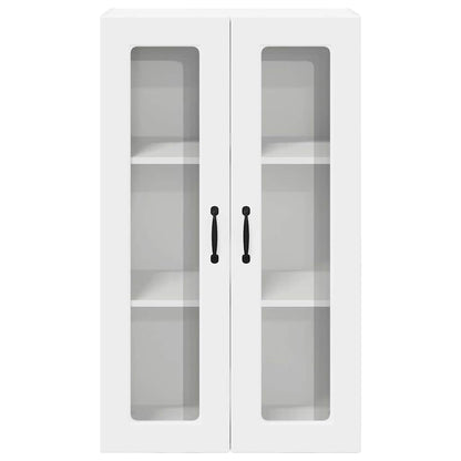 Wall Glass Cabinet PORTO White 60 x 31 x 100 cm Engineered Wood