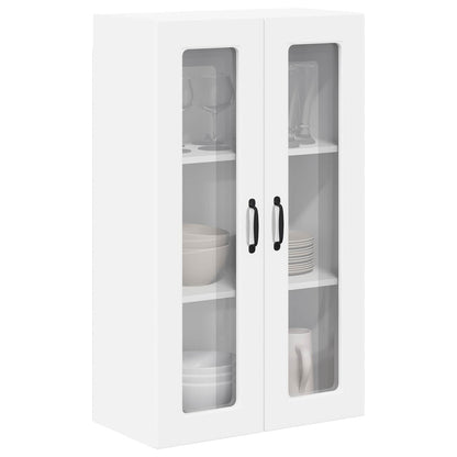 Wall Glass Cabinet PORTO White 60 x 31 x 100 cm Engineered Wood