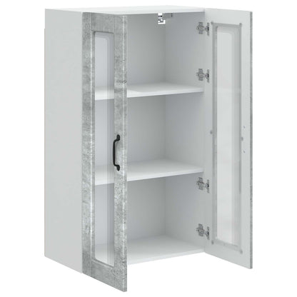Wall Glass Cabinet PORTO Concrete Grey 60 x 31 x 100 cm