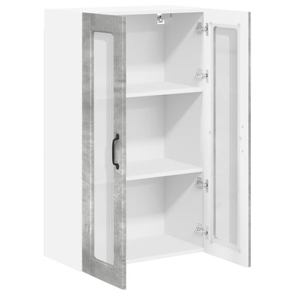 Wall Glass Cabinet PORTO Concrete Grey 60 x 31 x 100 cm