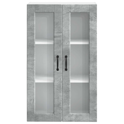 Wall Glass Cabinet PORTO Concrete Grey 60 x 31 x 100 cm