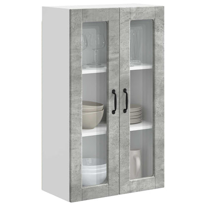 Wall Glass Cabinet PORTO Concrete Grey 60 x 31 x 100 cm