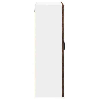 Wall Glass Cabinet PORTO Old Wood 60 x 31 x 100 cm