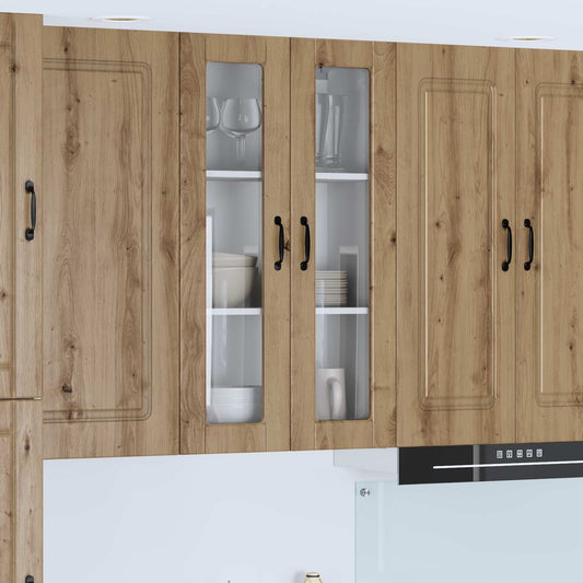 Wall Glass Cabinet PORTO Artisan Oak 60 x 31 x 100 cm