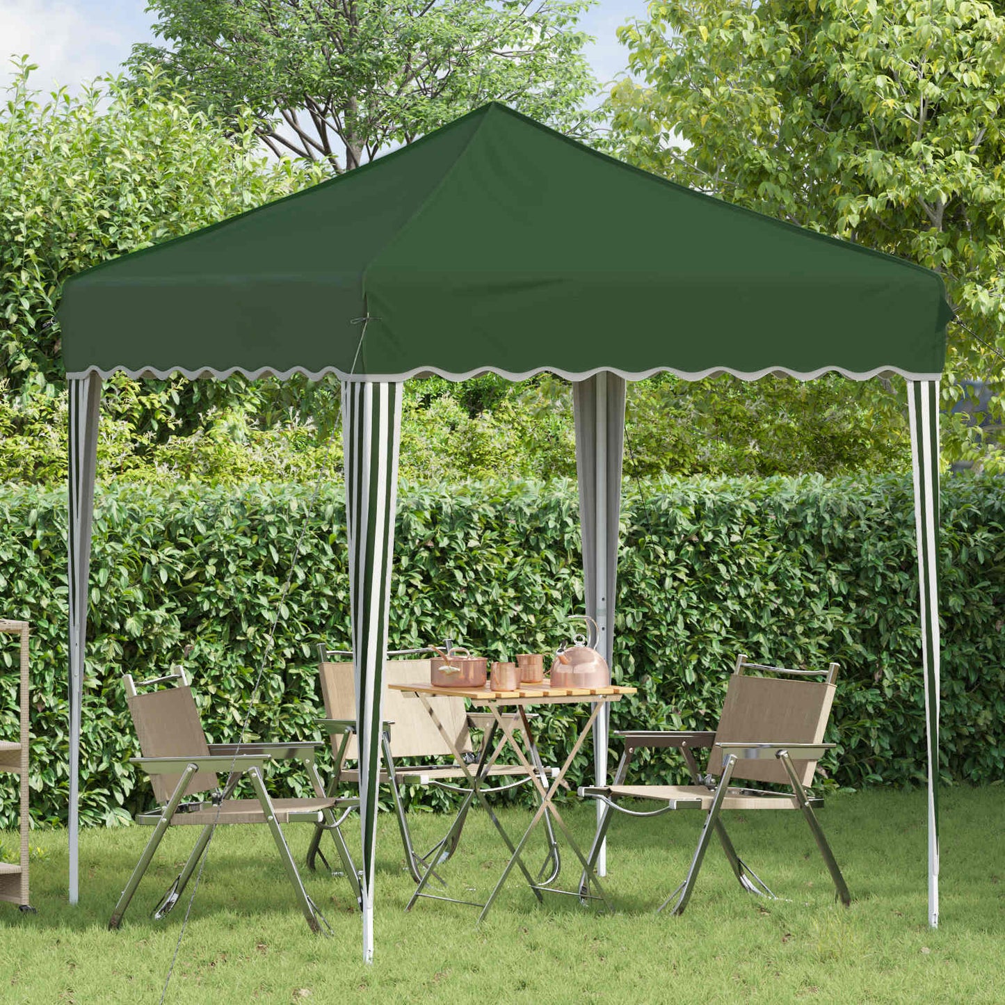 Pop-up Party Tent 195 x 195 x 245 cm Green Oxford Fabric