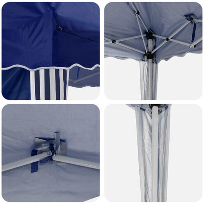 Pop-up Party Tent Blue 195 x 195 x 245 cm Oxford Fabric