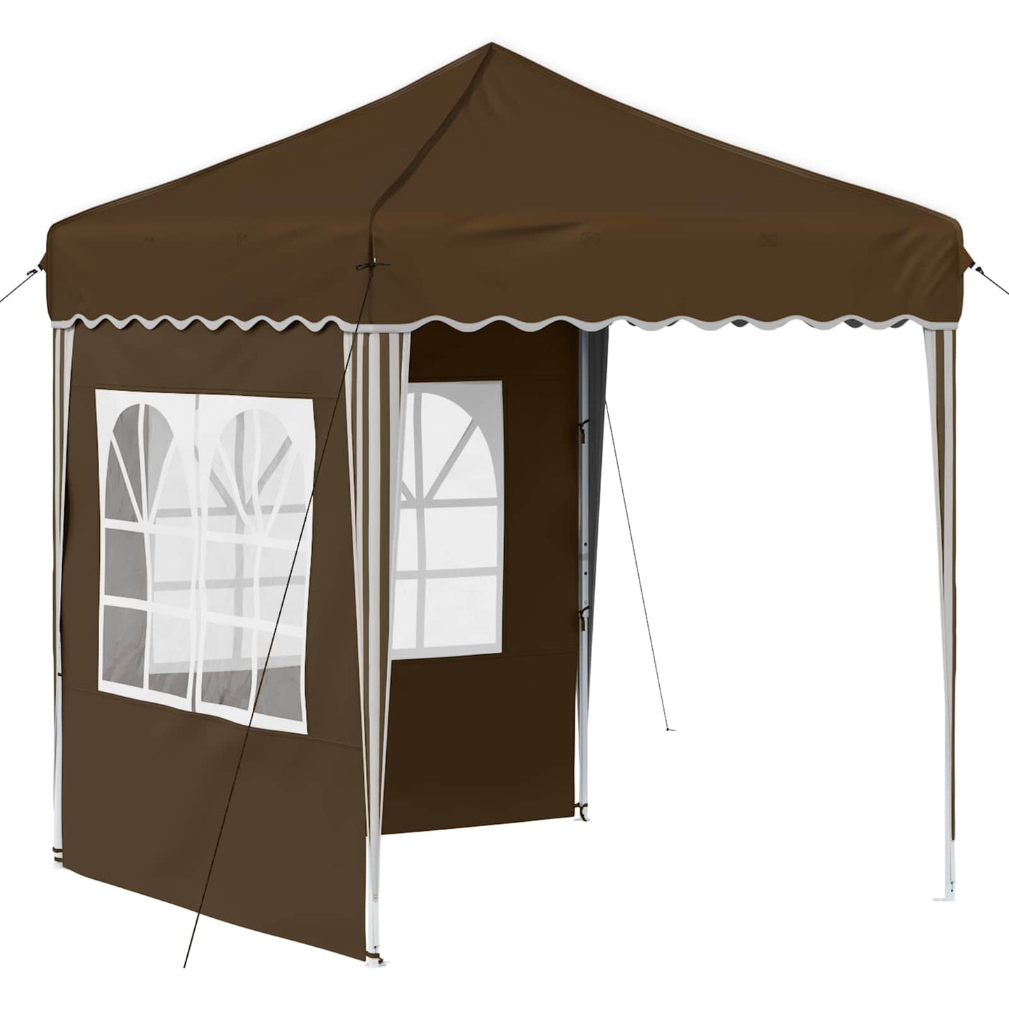 Pop-up Party Tent 195 x 195 x 245 cm Brown Oxford Fabric