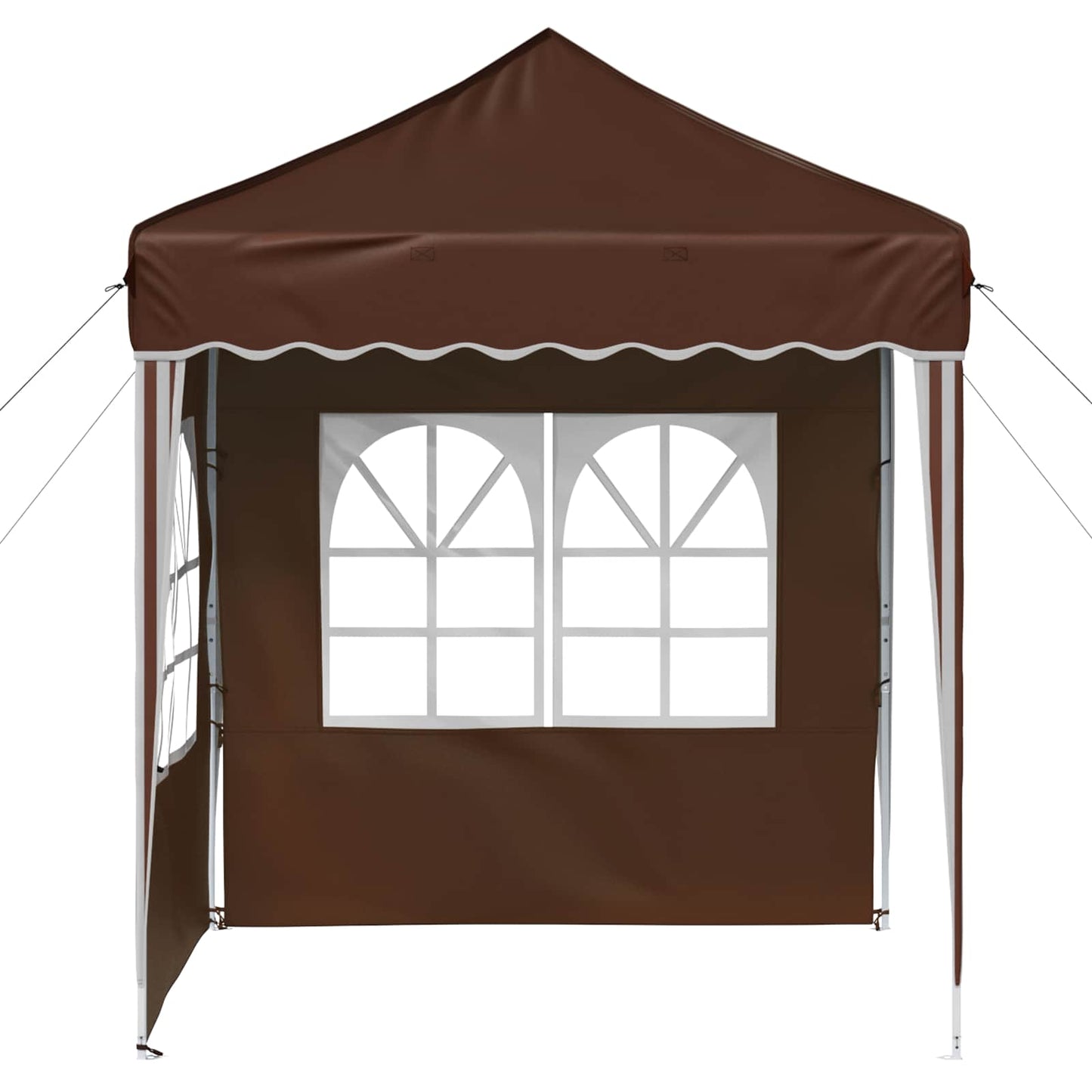 Pop-up Party Tent 195 x 195 x 245 cm Brown Oxford Fabric