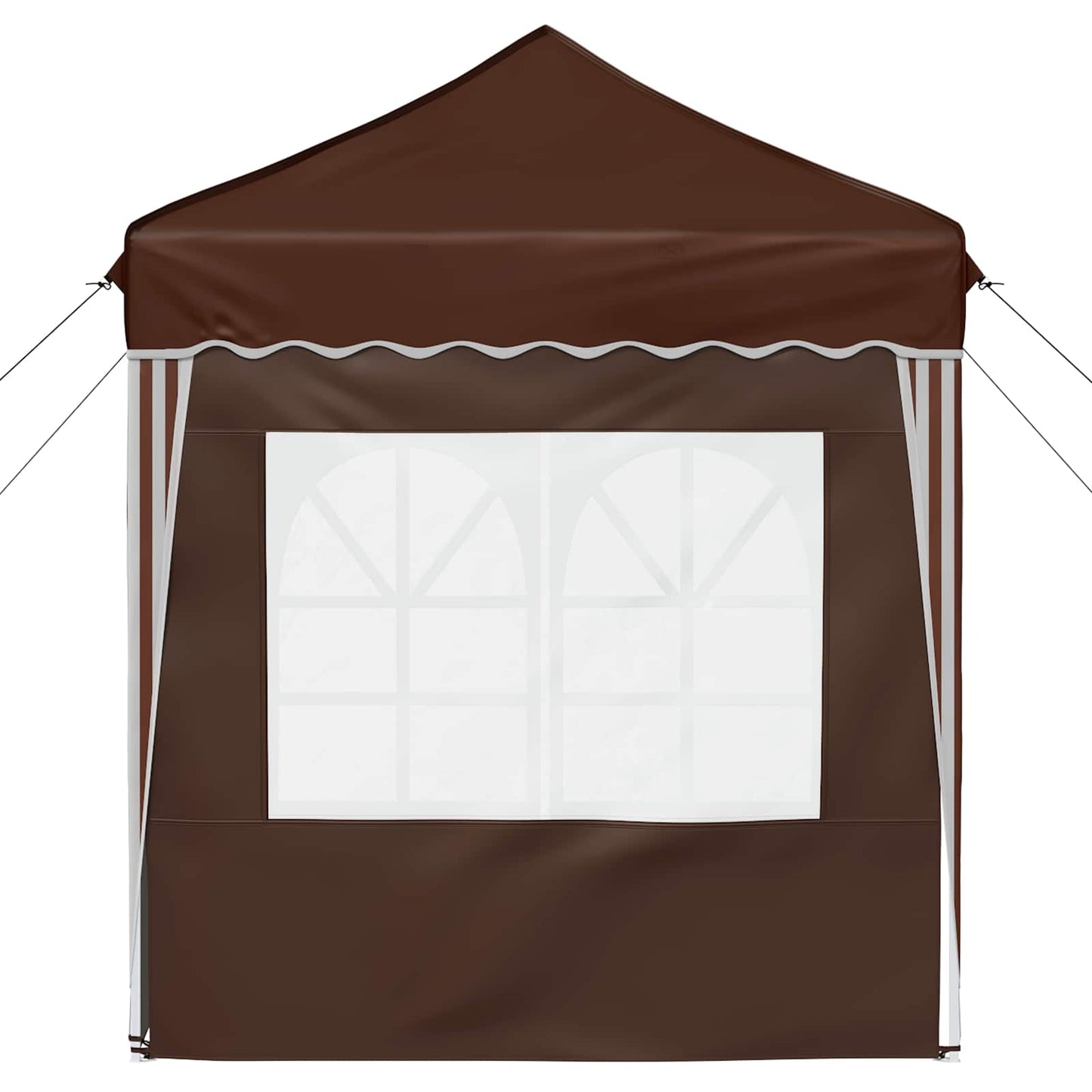 Pop-up Party Tent 195 x 195 x 245 cm Brown Oxford Fabric