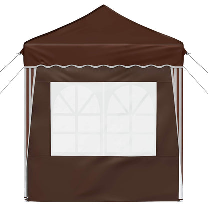 Pop-up Party Tent 195 x 195 x 245 cm Brown Oxford Fabric