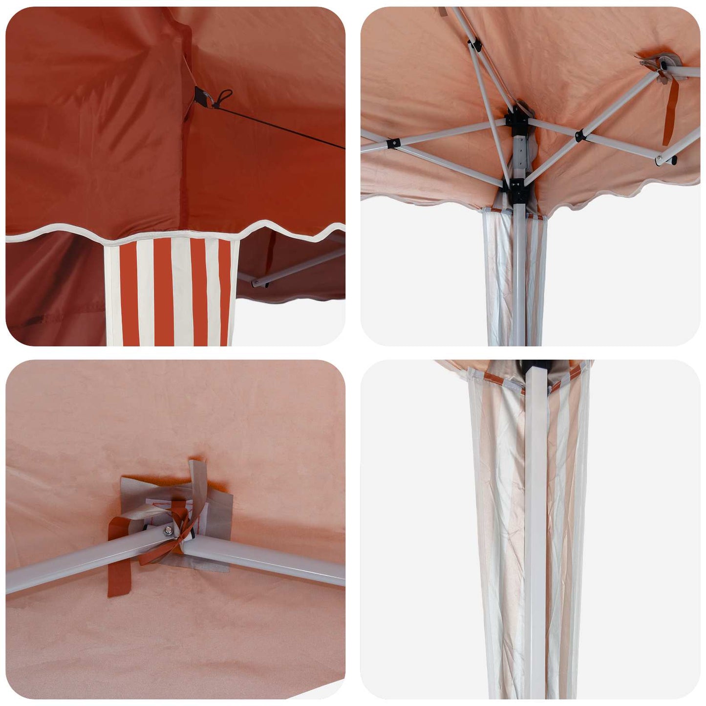 Pop-up Party Tent 195 x 195 x 245 cm Terracotta Oxford Fabric