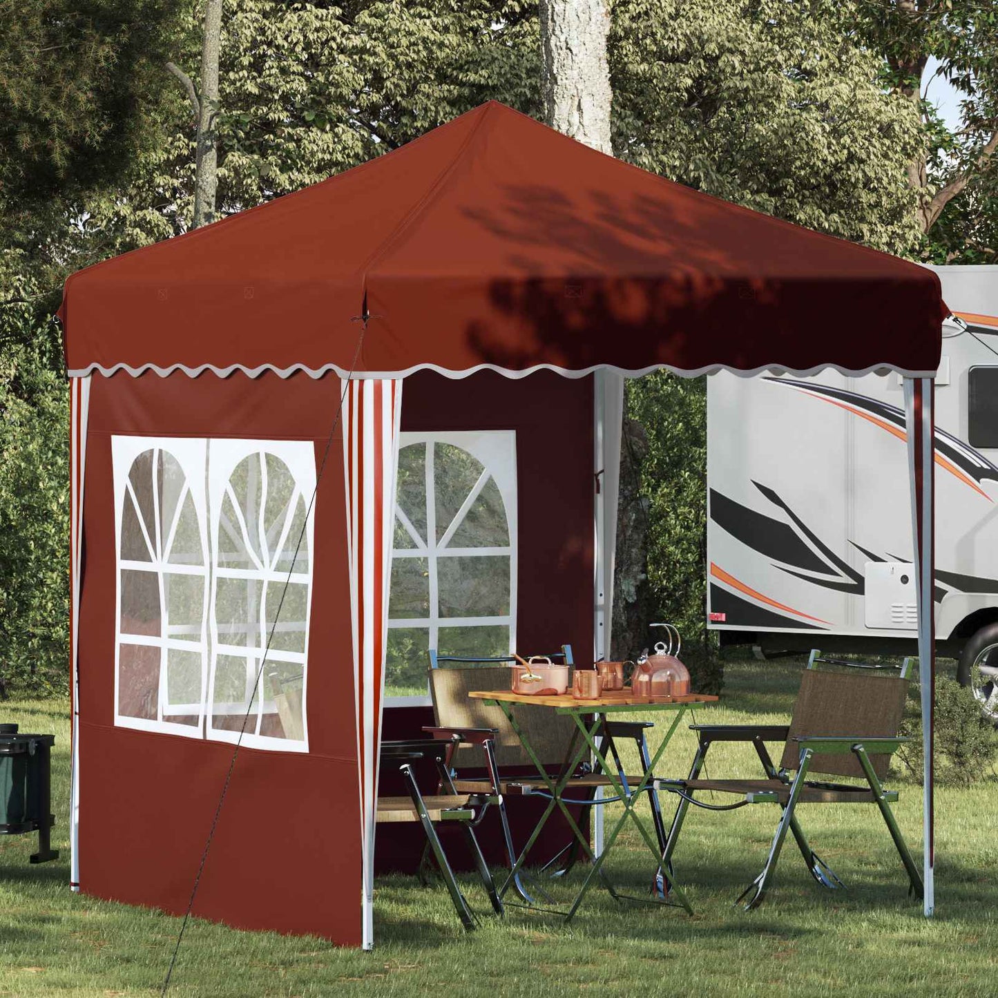 Pop-up Party Tent 195 x 195 x 245 cm Terracotta Oxford Fabric