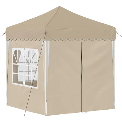 Pop-up Party Tent 195 x 195 x 245 cm Cream Oxford Fabric