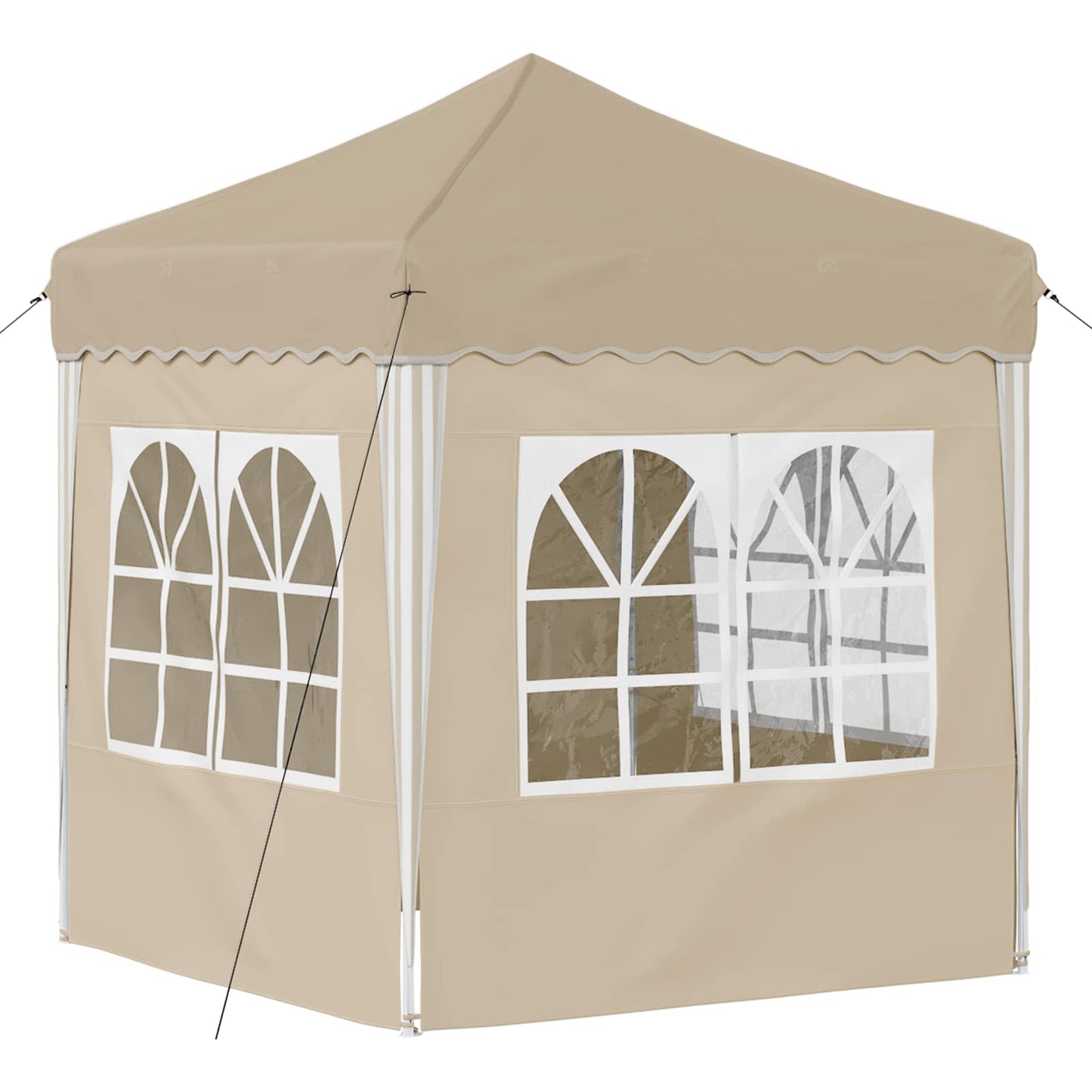 Pop-up Party Tent 195 x 195 x 245 cm Cream Oxford Fabric