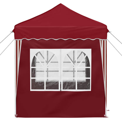 Pop-up Party Tent 195 x 195 x 245 cm Burgundy Oxford Fabric