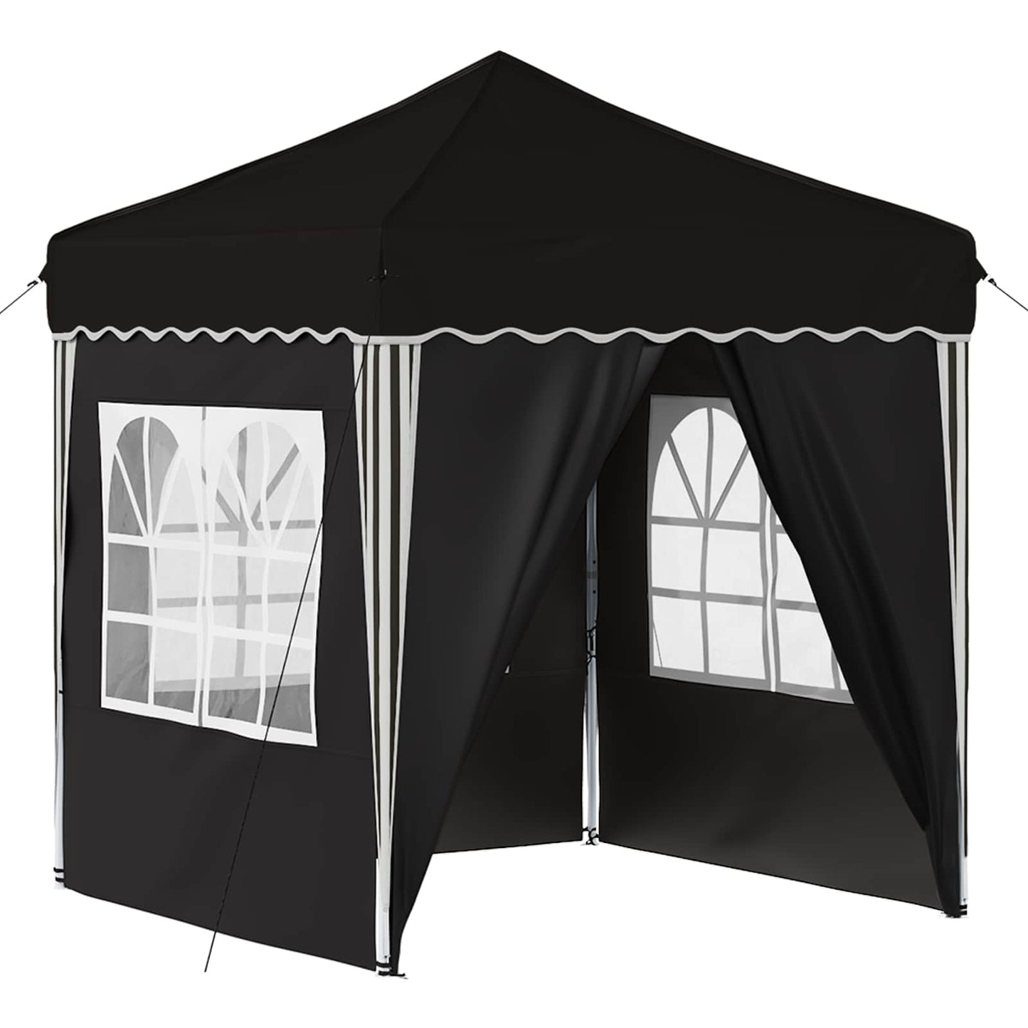 Pop-up Party Tent 195 x 195 x 245 cm Black Oxford Fabric