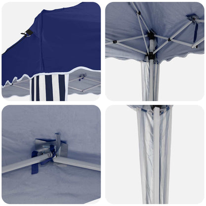 Pop-up Party Tent 288 x 288 x 245 cm Blue Oxford Fabric