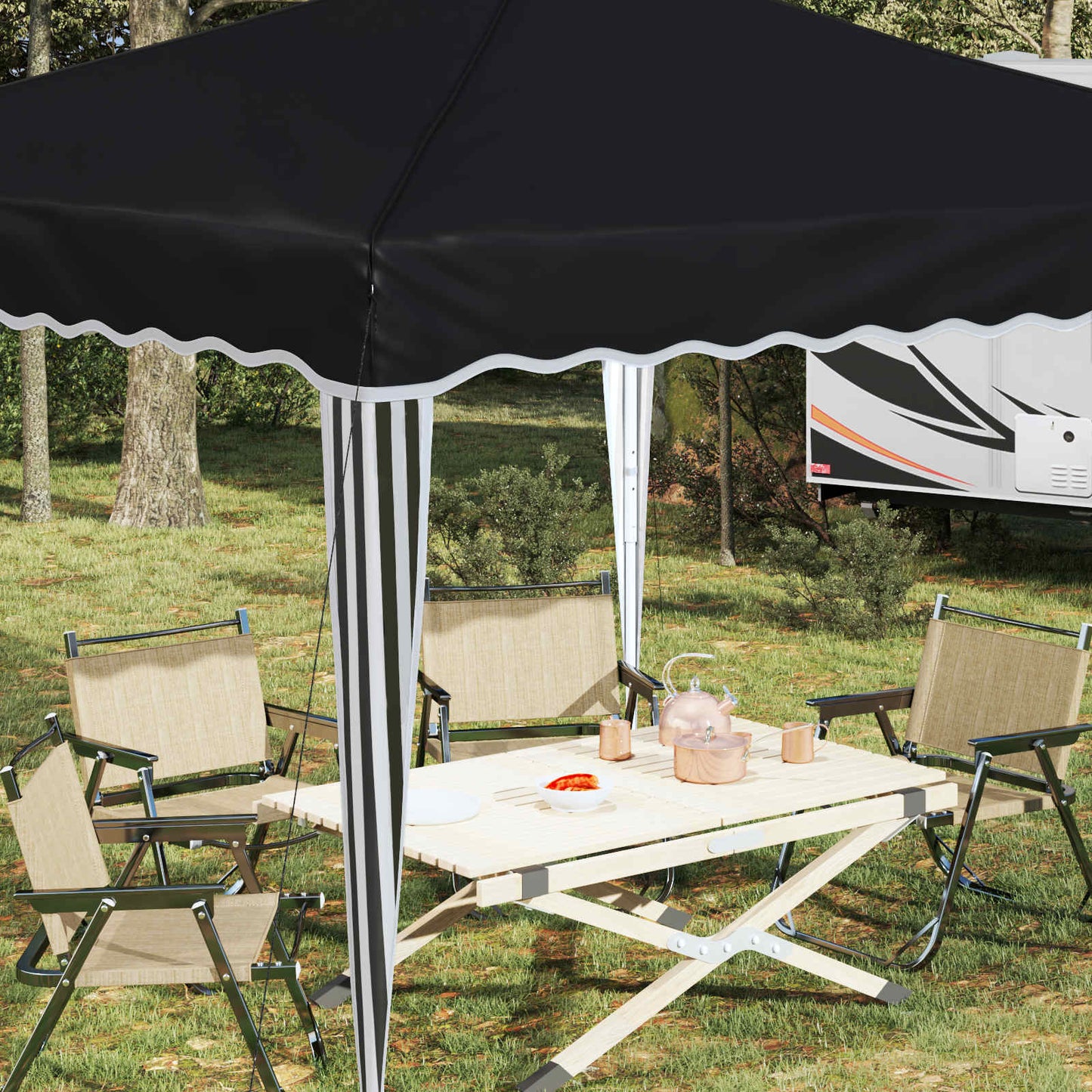 Pop-up Party Tent 288 x 288 x 245 cm Anthracite Oxford Fabric
