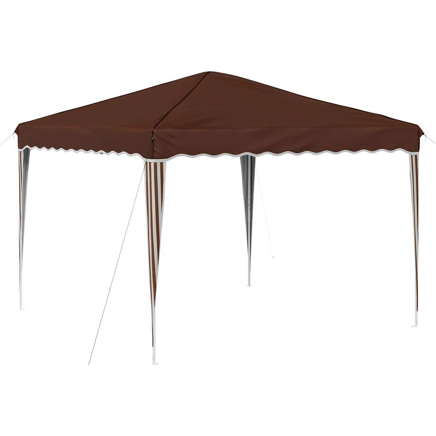 Pop-up Party Tent 288 x 288 x 245 cm Brown Oxford Fabric