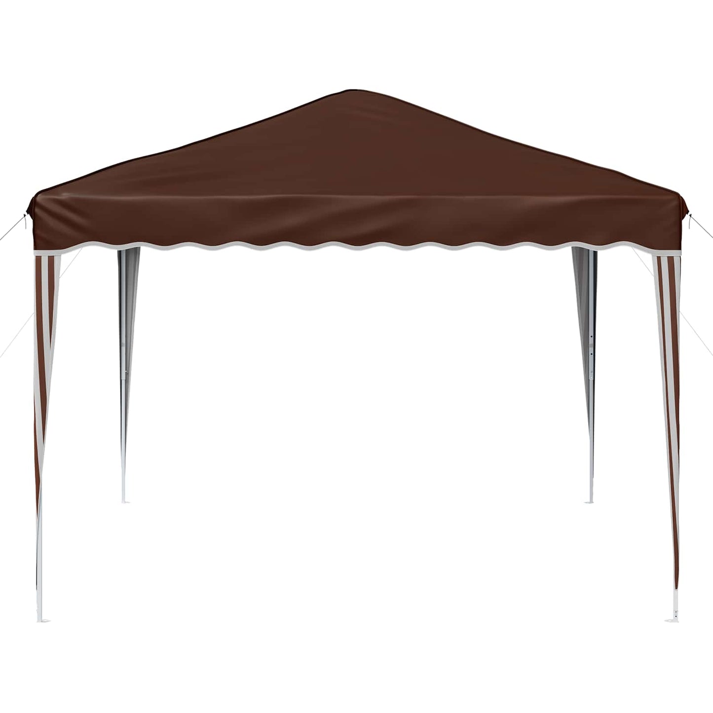 Pop-up Party Tent 288 x 288 x 245 cm Brown Oxford Fabric