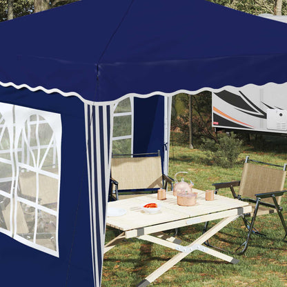 Pop-up Party Tent 288 x 288 x 245 cm Blue Oxford Fabric