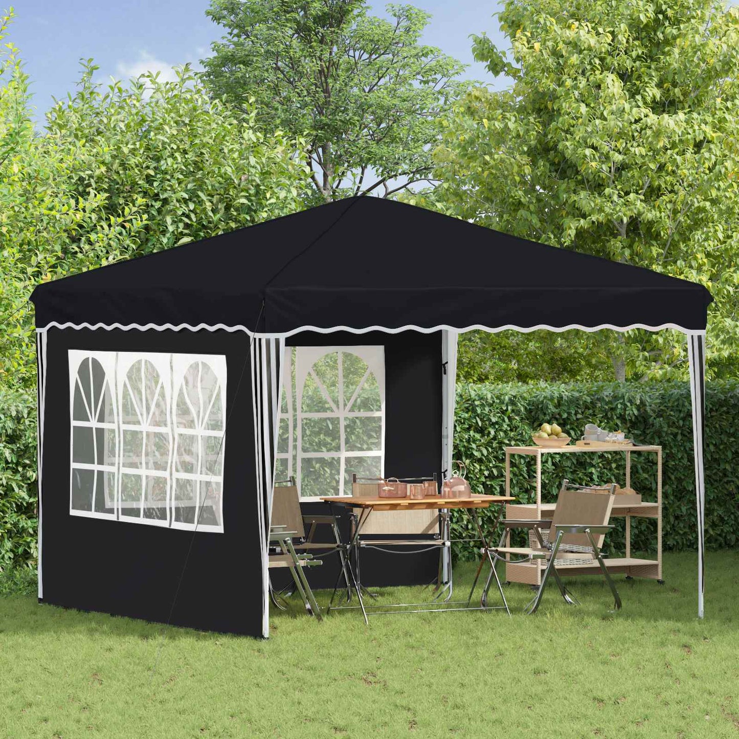 Pop-up Party Tent 288 x 288 x 245 cm Anthracite Oxford Fabric