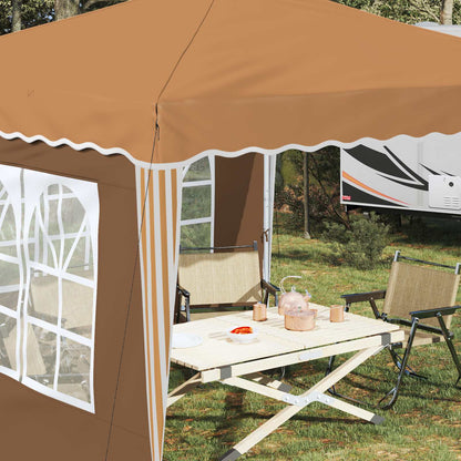 Pop-up Party Tent 288 x 288 x 245 cm Beige Oxford Fabric