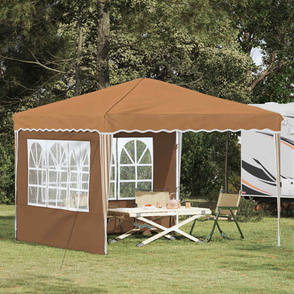 Pop-up Party Tent 288 x 288 x 245 cm Beige Oxford Fabric