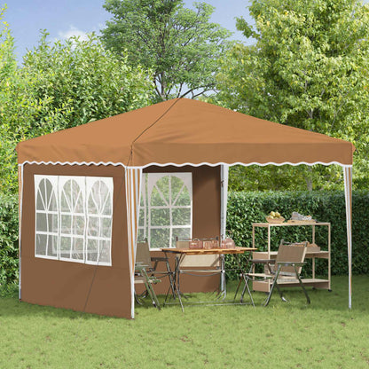 Pop-up Party Tent 288 x 288 x 245 cm Beige Oxford Fabric