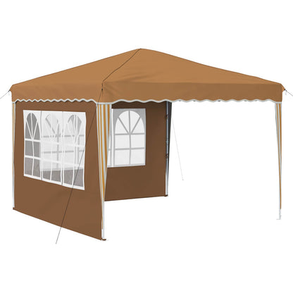 Pop-up Party Tent 288 x 288 x 245 cm Beige Oxford Fabric