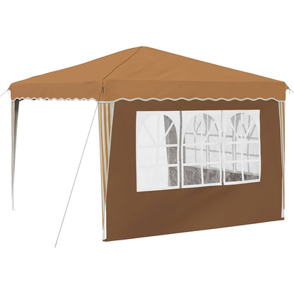 Pop-up Party Tent 288 x 288 x 245 cm Beige Oxford Fabric