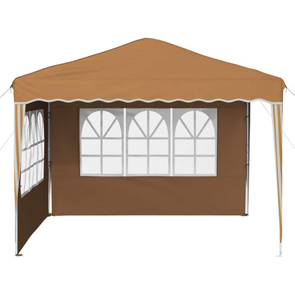 Pop-up Party Tent 288 x 288 x 245 cm Beige Oxford Fabric