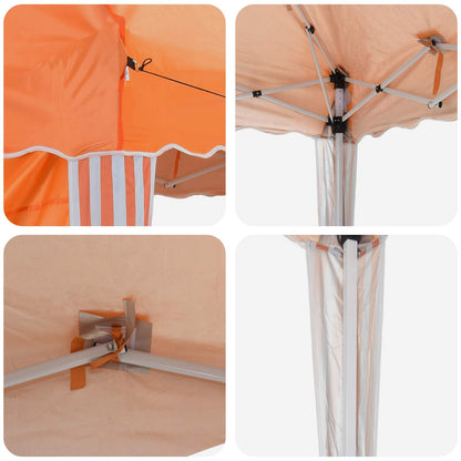 Pop-up Party Tent 288 x 288 x 245 cm Orange Oxford Fabric