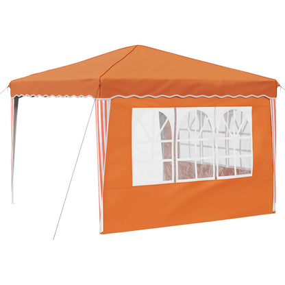 Pop-up Party Tent 288 x 288 x 245 cm Orange Oxford Fabric