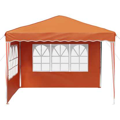 Pop-up Party Tent 288 x 288 x 245 cm Orange Oxford Fabric