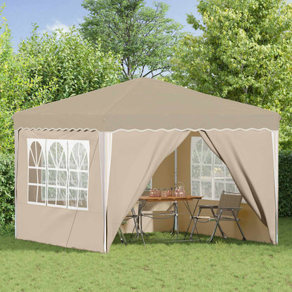 Pop-up Party Tent 288 x 288 x 245 cm Cream Oxford Fabric