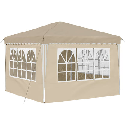 Pop-up Party Tent 288 x 288 x 245 cm Cream Oxford Fabric
