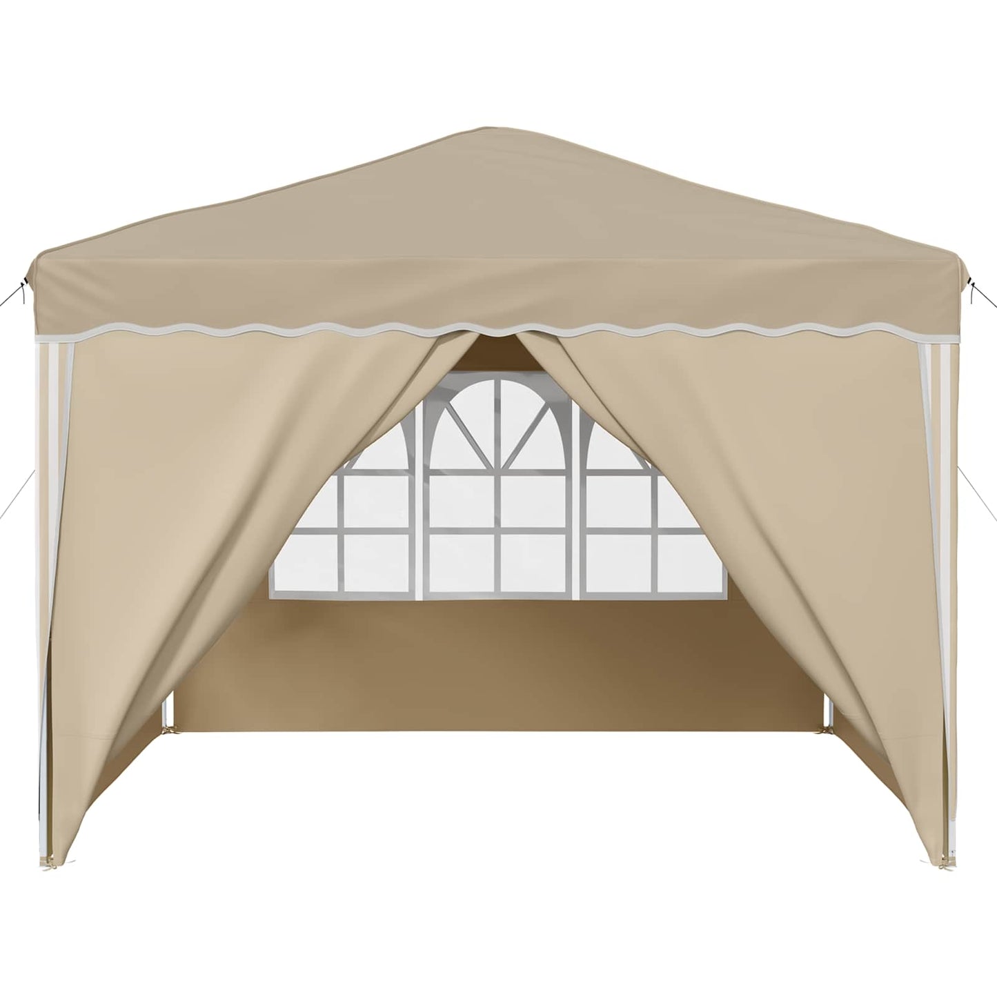 Pop-up Party Tent 288 x 288 x 245 cm Cream Oxford Fabric