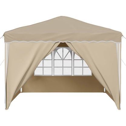 Pop-up Party Tent 288 x 288 x 245 cm Cream Oxford Fabric