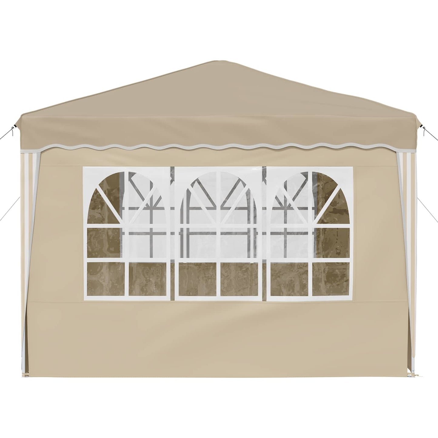 Pop-up Party Tent 288 x 288 x 245 cm Cream Oxford Fabric