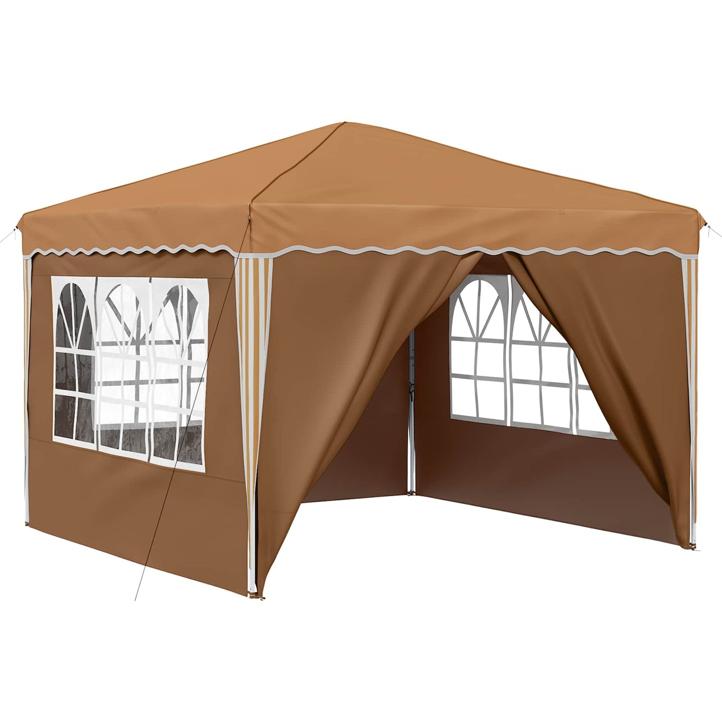 Pop-up Party Tent 288 x 288 x 245 cm Beige Oxford Fabric