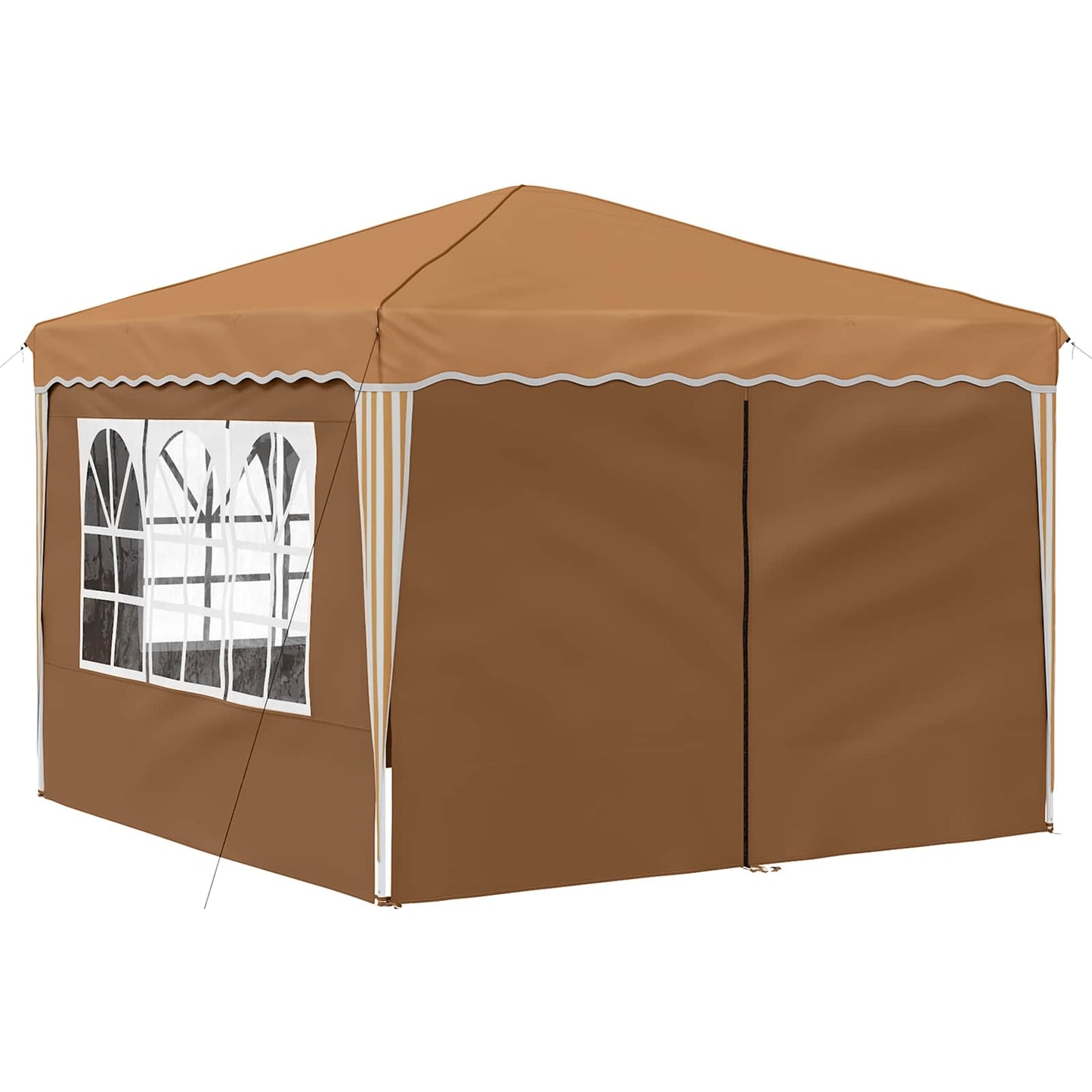 Pop-up Party Tent 288 x 288 x 245 cm Beige Oxford Fabric