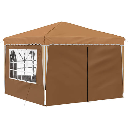 Pop-up Party Tent 288 x 288 x 245 cm Beige Oxford Fabric