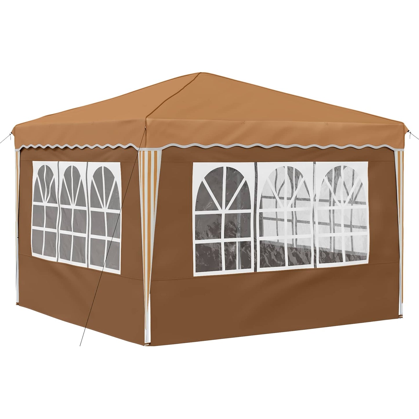 Pop-up Party Tent 288 x 288 x 245 cm Beige Oxford Fabric